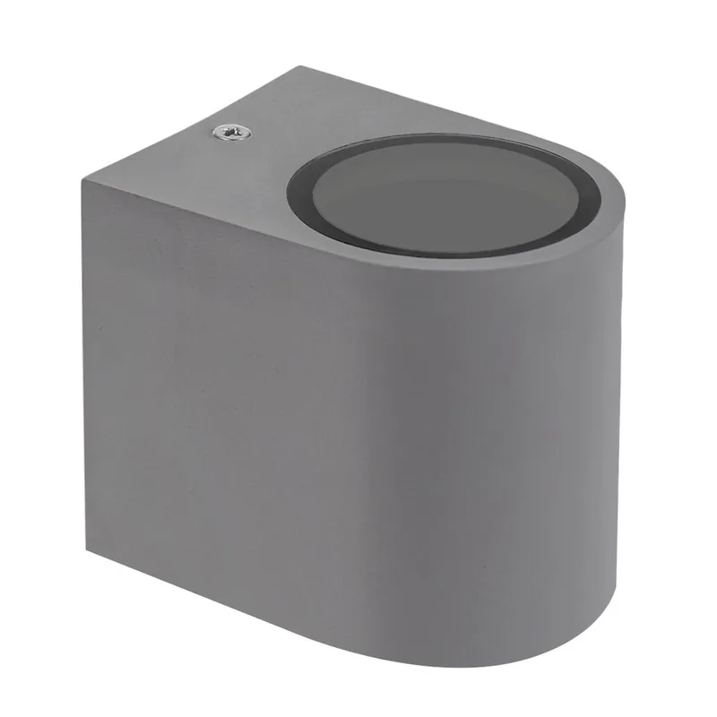 Plată securizată Parete Gu10 X1 Lampă de perete unidirecțională 250 V Ip54 80 X 73 X 95mm Gri