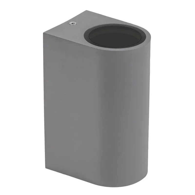 Expediere rapidă Parete Gu10 X2 Lampă de perete bidirecțională 250 V Ip54 150 X 73 X 95mm Gri