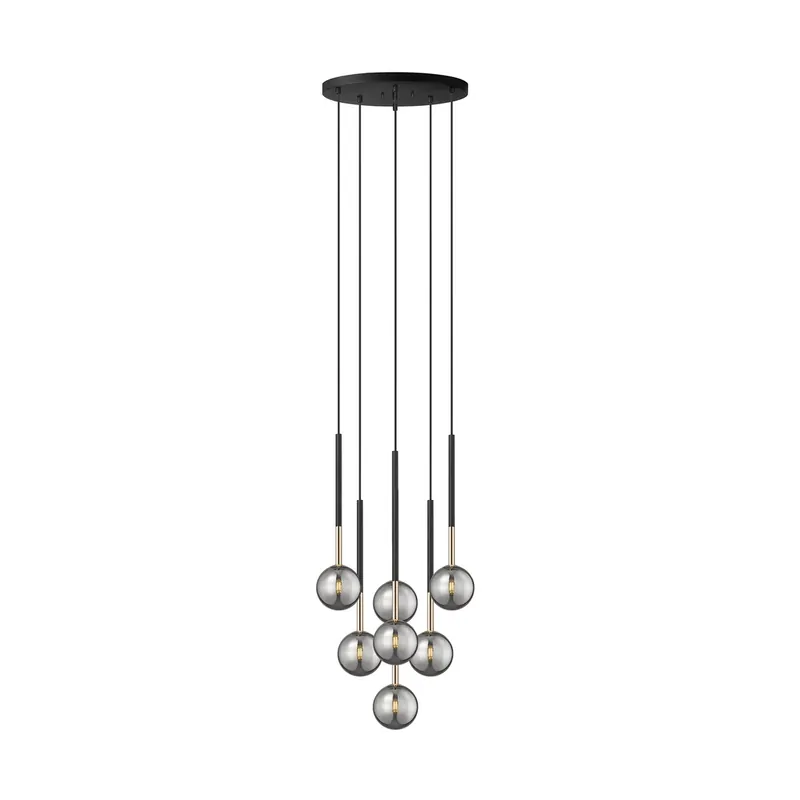 Lampă suspendată Zuma Line ARCTURUS P0574-07F-SDFZ Czarno-aurie Livrare expres