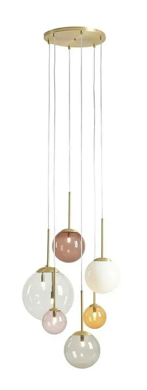 Preț promoțional Lampă suspendată cu 6 inele multicoloră Bosso ALDEX 1119K40_R