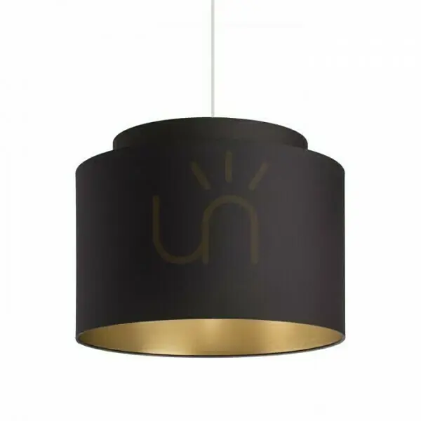 Abajur, abajur dublu 40/30 Polycotton negru/alb PVC Max. 23 W Ofertă exclusivă