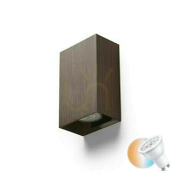 Lampă de perete Capri Rc Brushed Bronze 230 V Led Gu10 2x9 W. Preț promoțional