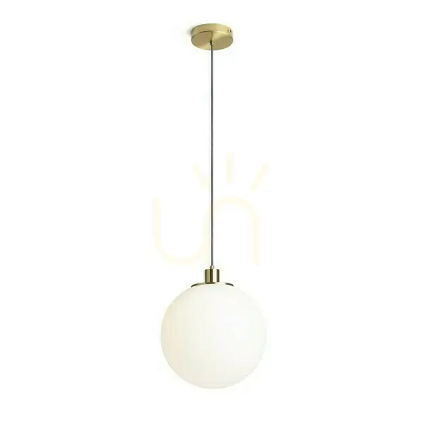 Calitate înaltă Boulder 30 Opal Glass/Brushed Brass Pendant Lamp 230 V Led E27 15 W.