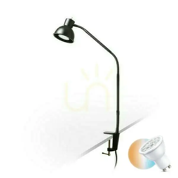 Bestseller Harmony lampă de masă cu clemă de birou negru 230 V Led Gu10 8 Watt.
