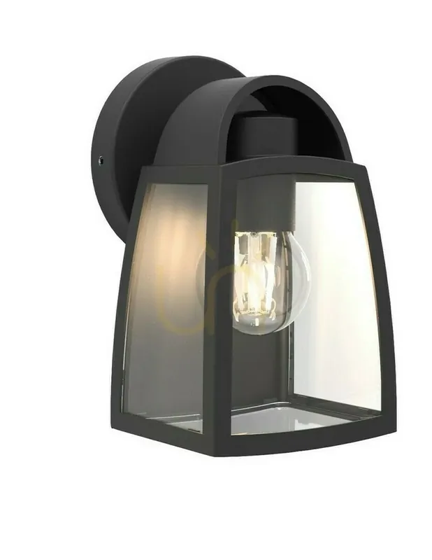 Preț promoțional Lampă de perete exterior Lutec Kelsey negru aluminiu sticlă 20 cm 5273702012