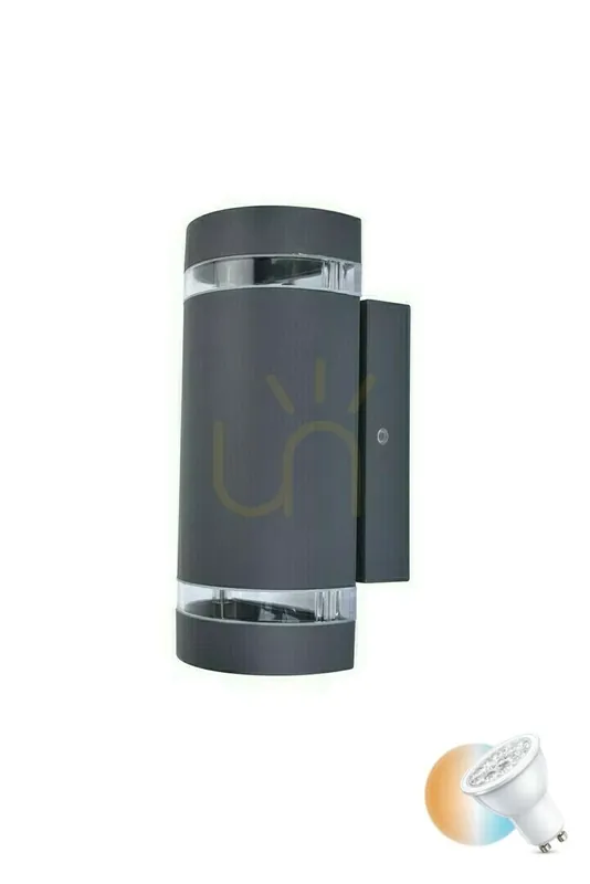 Preferatul clienților Lampă de perete exterior Lutec Focus 5604023118 antracit aluminiu 2 becuri