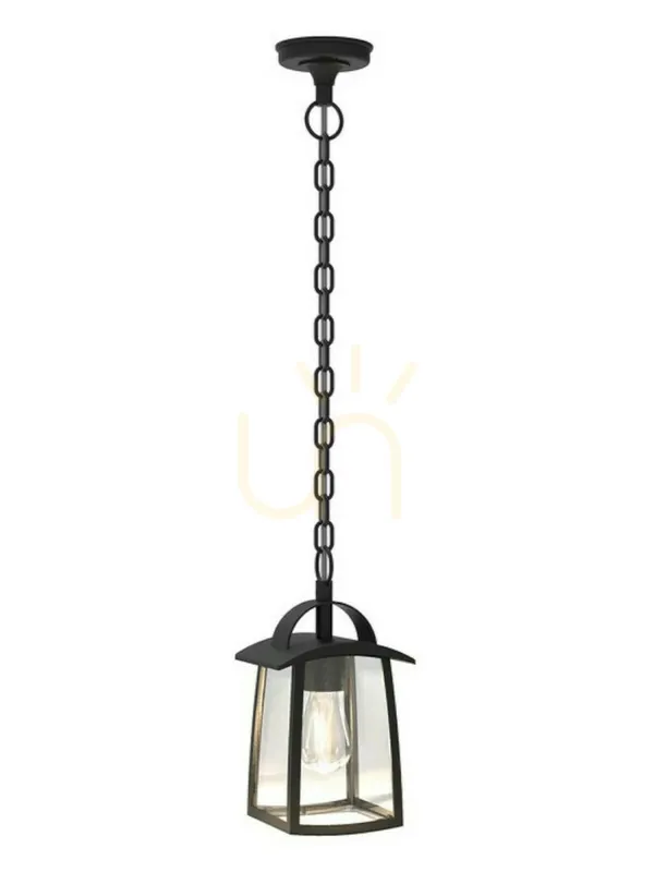 Lampă suspendată exterior Lutec Kelsey negru aluminiu sticlă 6273601012 Plată securizată
