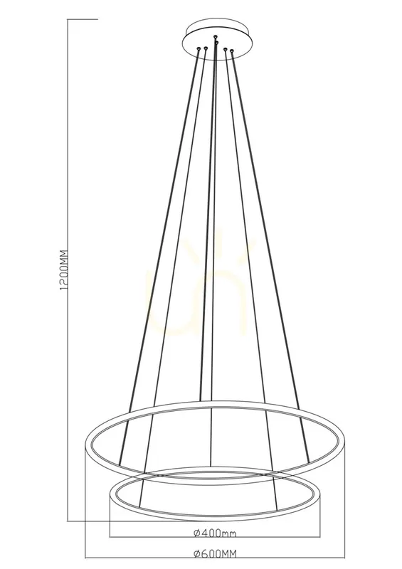 Comandă acum Lampă suspendată Zuma Line MARSEILLE PL201004B-2BK negru 1xLED