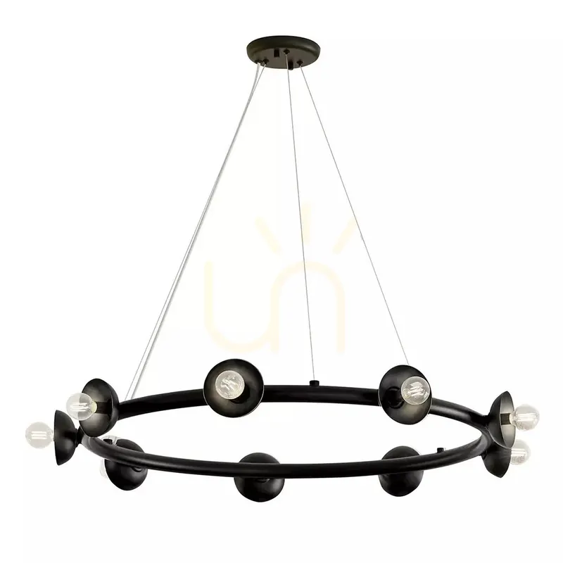 Candelabru Palta - 9 surse de lumină - Satin negru Elstead Comandă acum
