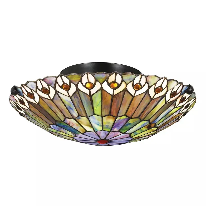 Watkins plafond - 2 surse de lumină - bronz Valiant Elstead Preferatul clienților