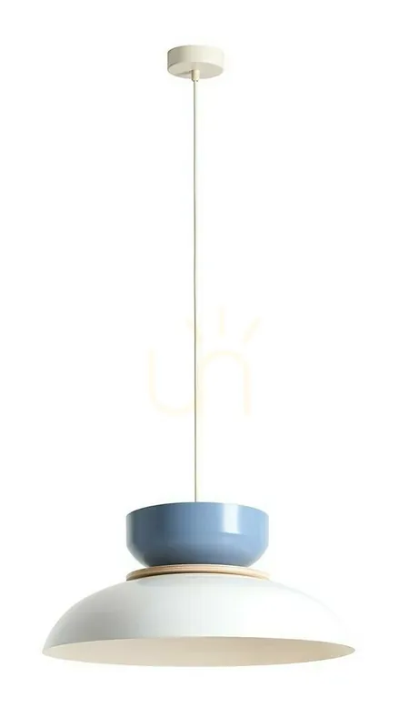 Aldo Lampă suspendată albă lucioasă + albastru prăfuit (47+ 23+ lemn) ALDEX 1152G2_16_J Lichidare de stoc
