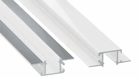 Retur ușor Profil LED LUMINES tip MONO lăcuit alb fără perforații 1 m