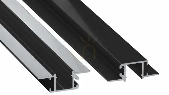 Profil LED LUMINES tip MONO lăcuit negru fără perforații 2 m Ofertă limitată