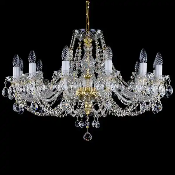Candelabru Cristal Bohemia Exclusive 12 brate, diam.79cm ANGELIKA XII CE Ofertă de sezon