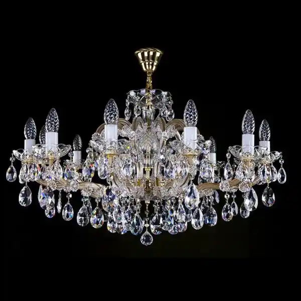 Candelabru Cristal Bohemia Exclusive 12 brate, diam.82cm MARIA TEREZIA 24 CE Ofertă limitată
