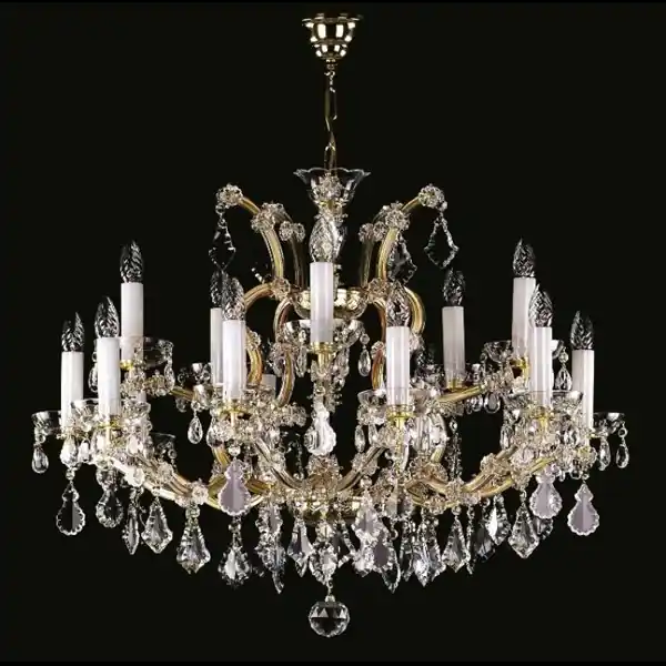 Candelabru Cristal Bohemia Exclusive 15 brate MARIA TEREZIA 14 pendle CE Ofertă limitată