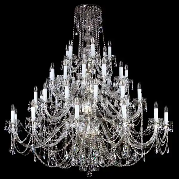 Candelabru XXL Cristal Bohemia Exclusive 42 brate AURELIE 42 Premium