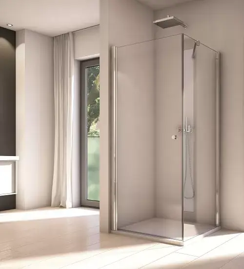 Cabina de dus rectangulara, cu usa pivotanta, crom lucios, Ronal Solino SOL1+SOLT1 Ofertă exclusivă