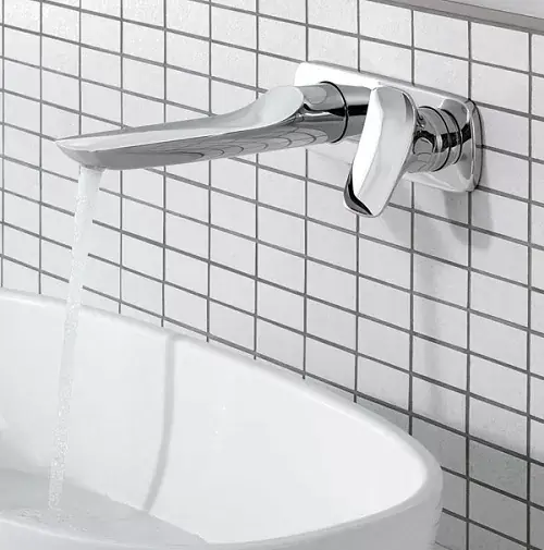 Livrare rapidă Baterie lavoar de perete monocomanda pentru montaj mascat cu 2 treceri KLUDI seria AMBA 532450575