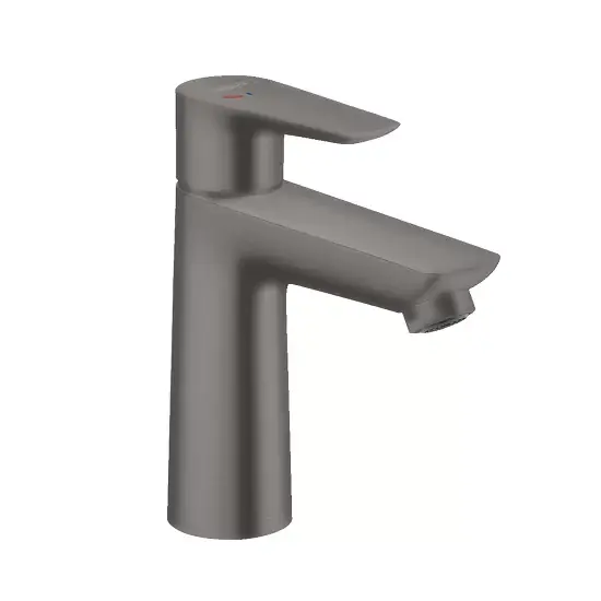 Promoție Baterie lavoar monocomanda 110 CoolStart, cu ventil pop-up, antracit satinat (brushed black crom), Hansgrohe Talis E 71713340