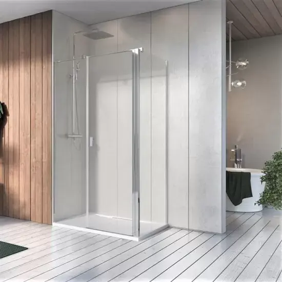 Cabina de dus rectangulara, cu usa batanta, crom lucios, Radaway Nes 8 KDS II Calitate înaltă