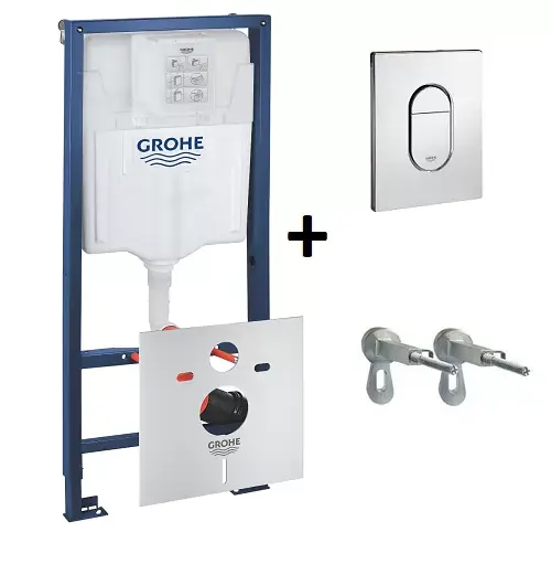 Set 4 in 1, cu rezervor incastrat wc GD2, clapeta Arena Cosmo si izolare fonica, Grohe Rapid SL 38929000 Preț promoțional