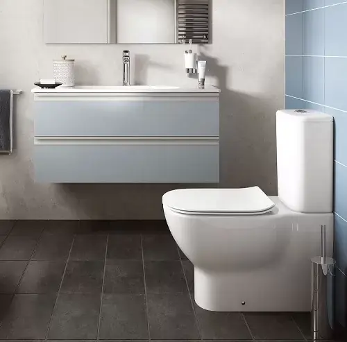 Bestseller Set vas wc BTW AquaBlade, cu rezervor alimentare inferioara, cu capac soft close, alb mat, Ideal Standard Tesi T0082V1+T3568V1+T3527V1