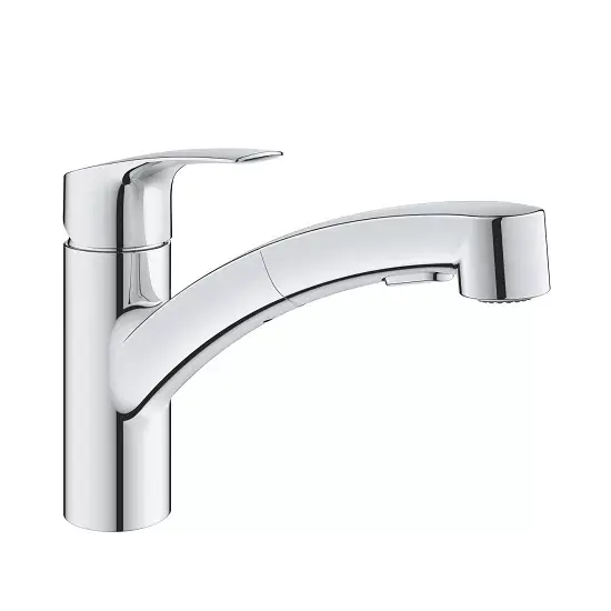 Baterie bucatarie monocomanda, cu dus extractibil, crom lucios, Grohe Eurosmart New 30305001 Ultima șansă