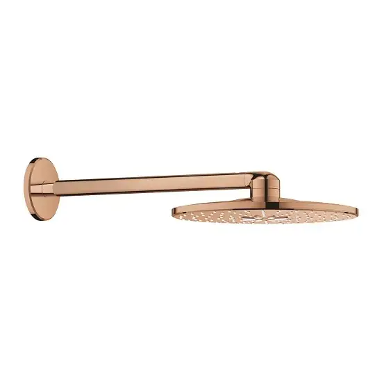 Retur ușor Set para de dus fixa 2 jet, cu brat 430 mm, cupru lucios (warm sunset), Grohe Rainshower 310 SmartActiv 26475DA0