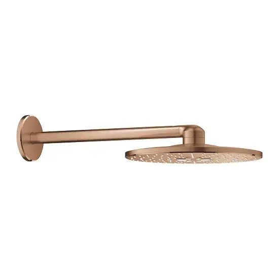 Set para de dus fixa 2 jet, cu brat 430 mm, cupru mat (brushed warm sunset), Grohe Rainshower 310 SmartActiv 26475DL0 Reducere extra