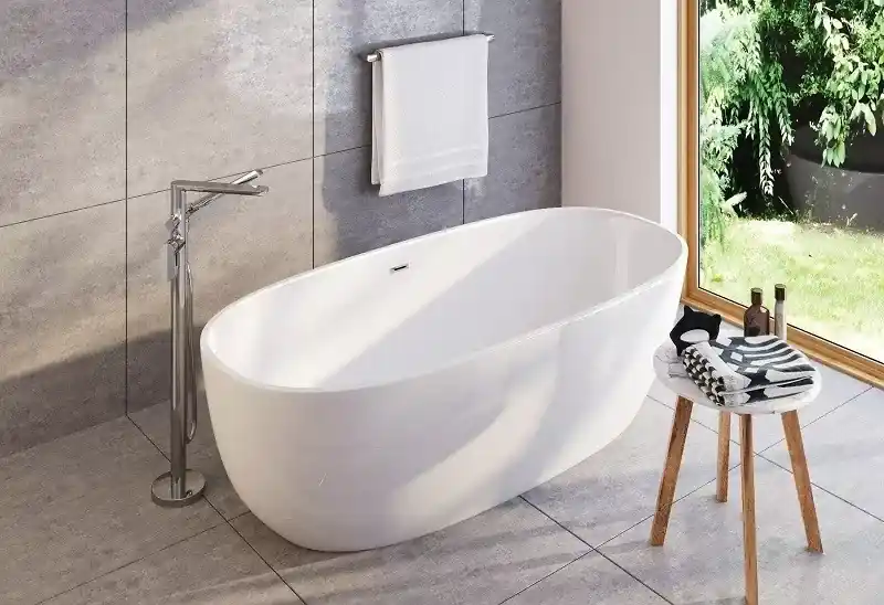 Cada de baie freestanding 150, ovala, alba (white), Deante Alpinia KDU_015W Livrare expres