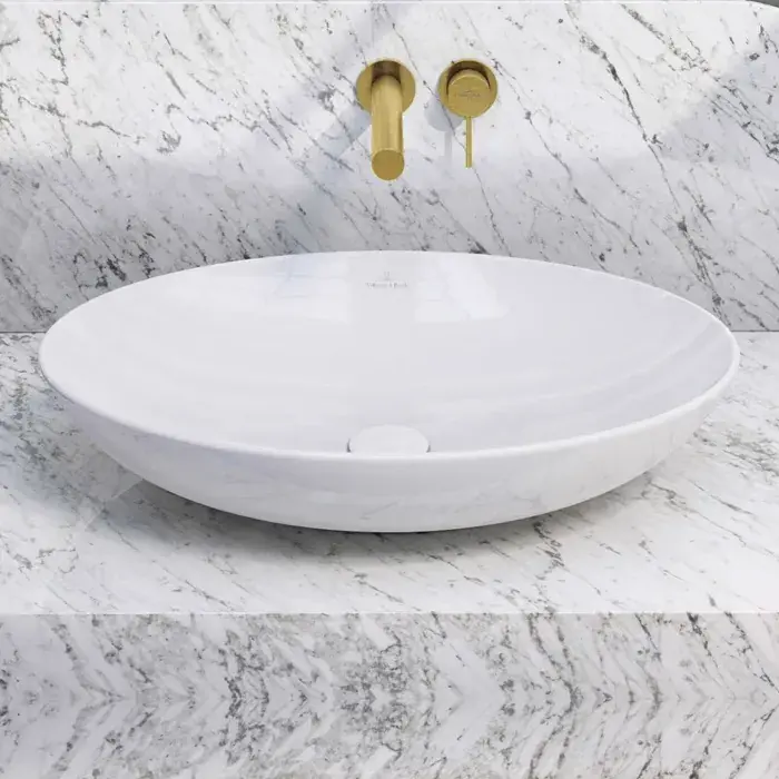 Chilipir Lavoar pe blat oval, 56 cm, alb, Villeroy & Boch Loop & Friends 4A470001