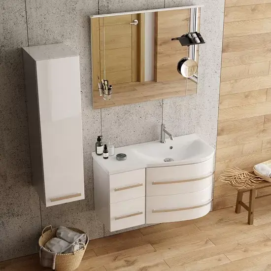 Super ofertă Set mobilier de baie cu lavoar marmura compozit Oristo Opal