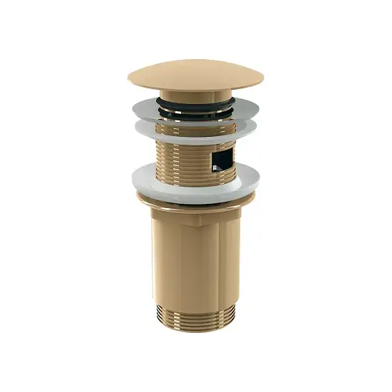 Ventil de lavoar, cu click-clack cu preaplin, cu dop mare, auriu, AlcaDrain A392-G-P Expediere rapidă