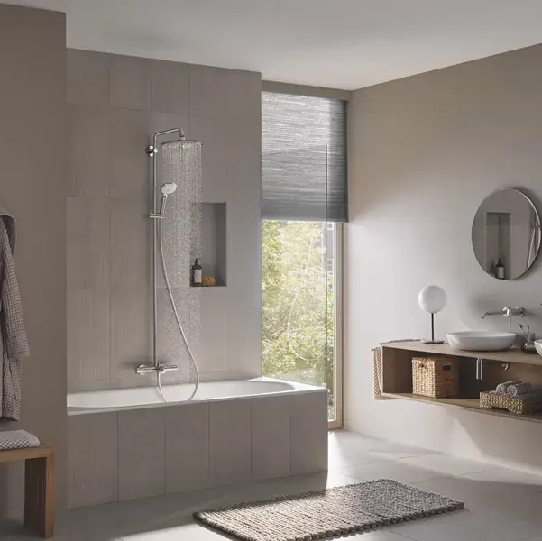 Sistem cada dus fix si mobil, cu baterie termostatata, crom, Grohe Euphoria System 260, 27475002 Livrare rapidă