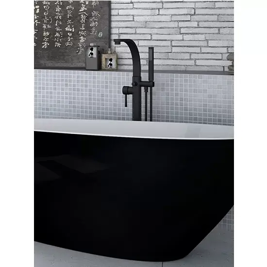 Promoție Baterie cada dus freestanding, negru, Besco Decco I BW-DI-CZ