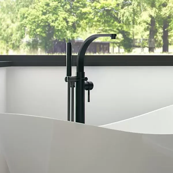 Plată securizată Baterie cada dus freestanding, grafit, Besco Decco I BW-DI-GR