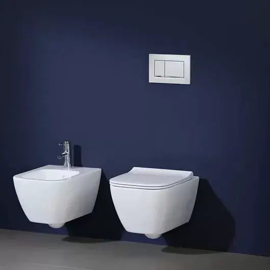 Capac vas wc, design ingust tip sandwich, inchidere soft close si Quick Release, Geberit Smyle Square 500.688.01.1 Noutate