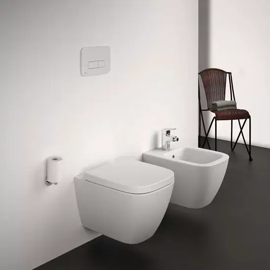 Bideu suspendat, Compact, cu fixare complet ascunsa Ideal Standard i.Life S T459301 Reducere extra