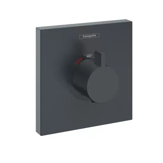 Nu rata Termostat incastrat pentru baterie, debit mare, negru mat (matt black), Hansgrohe ShowerSelect 15760670