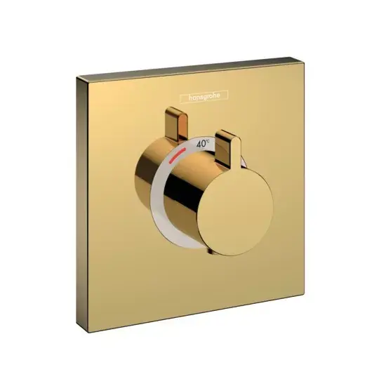 Termostat incastrat pentru baterie, debit mare, auriu lucios (polished gold optic), Hansgrohe ShowerSelect 15760990 Preferatul clienților
