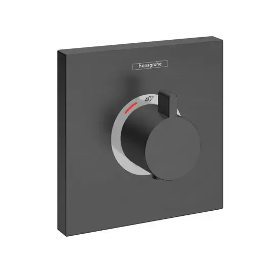 Termostat incastrat pentru baterie, debit mare, antracit satinat (brushed black chrome), Hansgrohe ShowerSelect 15760340 Cumpără online