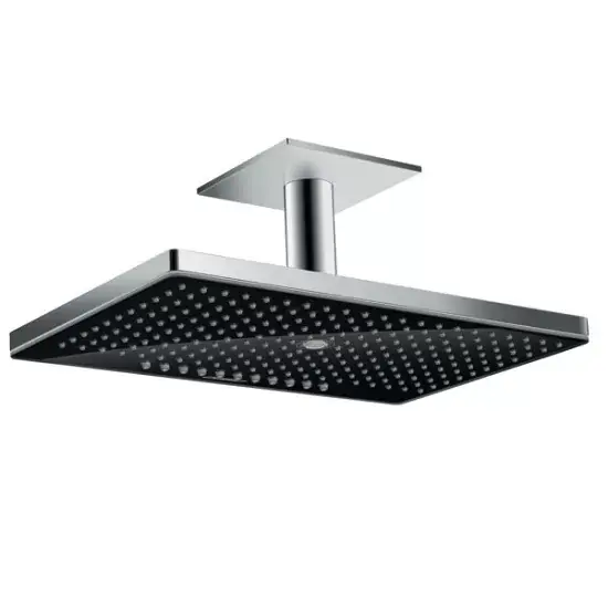 Para de dus fixa cu brat vertical 10 cm, negru-crom, Hansgrohe Rainmaker Select 460 3jet 24006600 Ofertă exclusivă