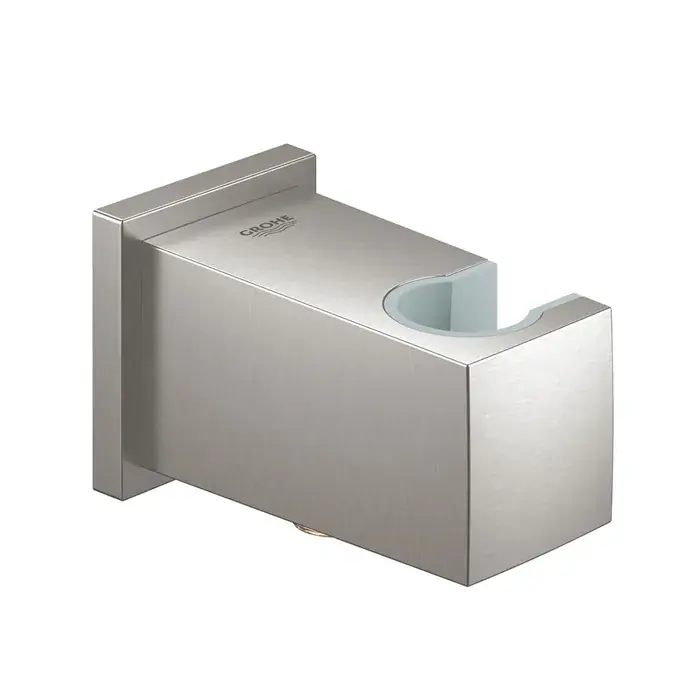 Preț promoțional Fixfit cot de iesire, cu suport dus, com mat (supersteel), Grohe Euphoria Cube 26370DC0