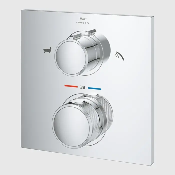 Baterie cada dus termostatata, incastrata, 2 functie, crom lucios, Grohe Allure 19446002 Lichidare de stoc