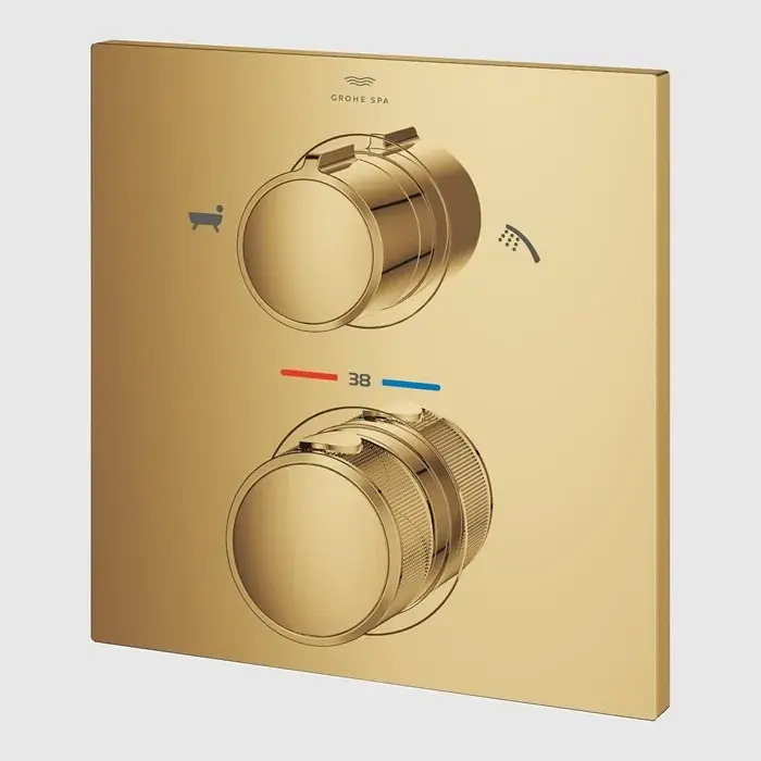 Baterie cada dus termostatata, incastrata, 2 functie, auriu lucios (cool sunrise), Grohe Allure 19446GL2 Livrare expres