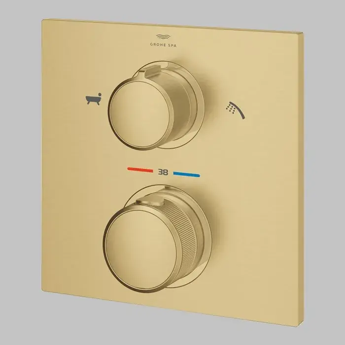 Baterie cada dus termostatata, incastrata, 2 functie, auriu mat (brushed cool sunrise), Grohe Allure 19446GN2 Ofertă exclusivă