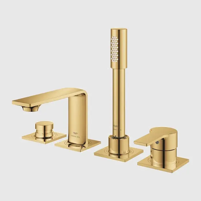 Baterie cada dus monocomanda, montaj pe cada, 4 orificii, auriu lucios (cool sunrise), Grohe Allure 19316GL1 Mai ieftin