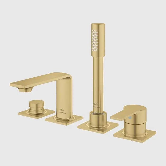 Baterie cada dus monocomanda, montaj pe cada, 4 orificii, auriu mat (brushed cool sunrise), Grohe Allure 19316GN1 Super ofertă