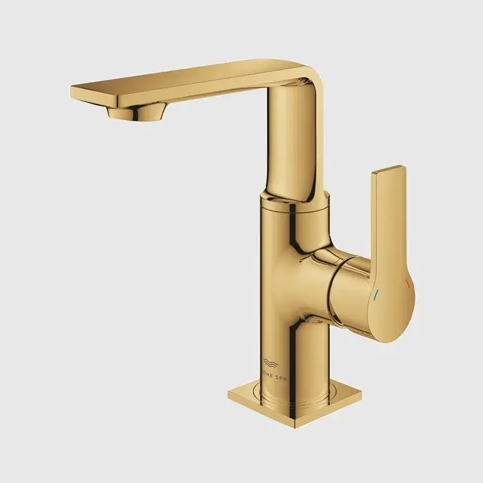 Reducere Baterie lavoar monocomanda, marimea M, cu ventil pop-up, auriu lucios (cool sunrise), Grohe Allure 32757GL1